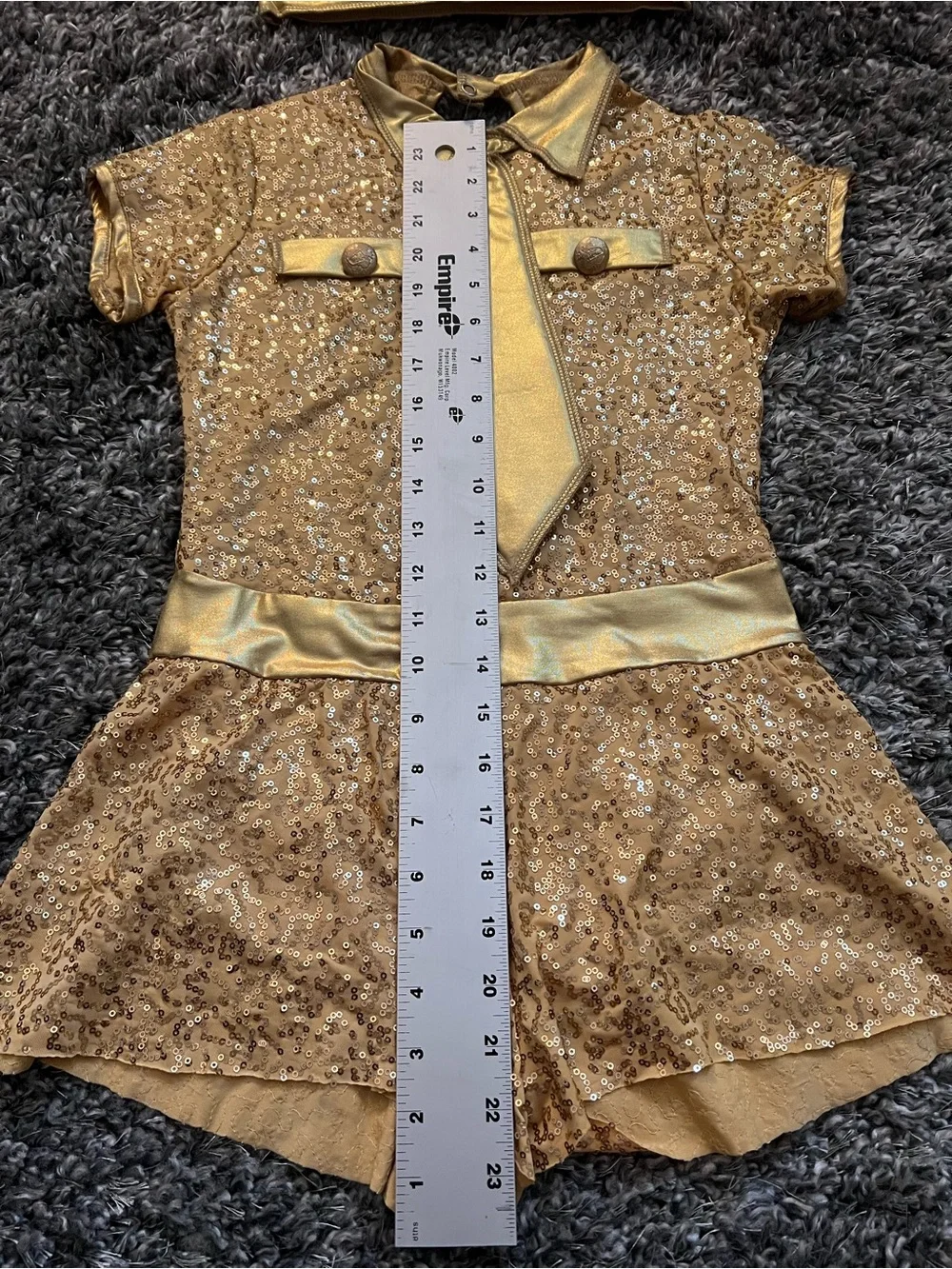 Gold Sequin Boogie Woogie Bugle Boy Dance Romper